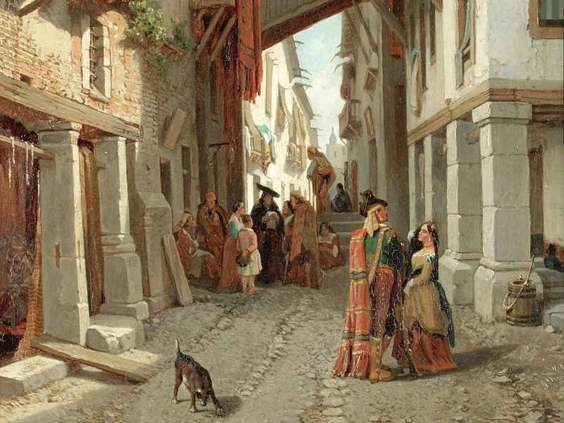 1798-François-Antoine Bossuet - Scena di strada a Toledo